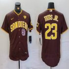 Nike San Diego Padres #13 Manny Machado brown Flexbase Authentic Collection Jersey 03