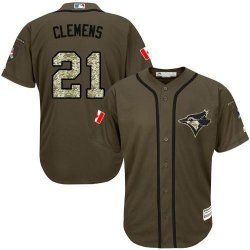 Toronto Blue Jays #21 Roger Clemens Canada logo Camo Stitched Baseball Jerseys