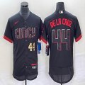 Nike Cincinnati Reds #44 Elly De La Cruz black Flexbase Authentic Collection Jersey city version-BD 02