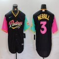 Nike San Diego Padres #3 Jackson Merrill black pink green MLB Baseball jerseys