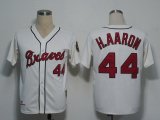 MLB Jerseys Atlanta Braves 44 H.AARON Cream M&N 1963