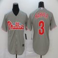 Nike Philadelphia Phillies #3 Bryce Harper gray majestic baseball Jersey