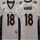 Denver Broncos #18 Peyton Manning Throwback White NFL Jerseys