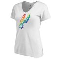 Women's White San Antonio Spurs Fanatics Branded Team Pride V-Neck T-Shirt