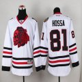 2015 Chicago Blackhawks #81 Marian Hossa white hockey jerseys