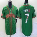 2023 World Cup Mexico #7 Julio Urias green red majestic baseball jerseys 156