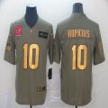 Houston Texans #10 DeAndre Hopkins green gold Nike Olive 2019 Salute to Service Limited Jersey