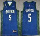 Jordan logo Orlando Magic #5 Paolo Banchero blue green NBA Jerseys 6 patch-XD