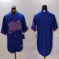 Buffalo Bills blank blue nike baseball jerseys Joint name-BD