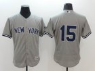 2016 New York Yankees #15 gray Flexbase Authentic Collection Jersey