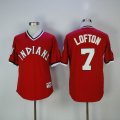 Indians #7 Kenny Lofton red mlb Baseball Jersey