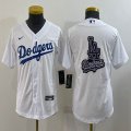 Youth Nike Los Angeles Dodgers blank white majestic baseball MLB Jersey-BD 04