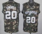 San Antonio Spurs 20 Manu Ginobili Camo NBA Jerseys