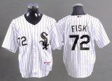 Chicago White Sox Carlton Fisk 72 White mlb Jersey