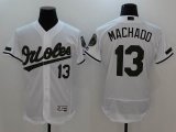 Baltimore Orioles #13 Manny Machado white Commemorative Edition Flexbase Authentic Collection Jersey