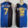 Nike Brooklyn Nets #7 Kevin Durant blue black splits NBA Jerseys -CY