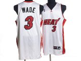 adidas Miami Heat 3 Dwyane Wade white nba jersey