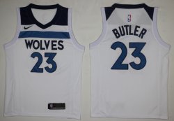 Nike Minnesota Timberwolves #23 Jimmy Butler white nba basketball jersey