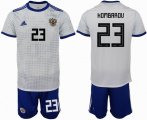 2018 World Cup Russia team #23 KOMBAROU whtie blue soccer jersey away