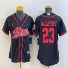 Women Nike San Francisco 49ers #23 Christian McCaffrey black baseball jerseys Joint name-BD