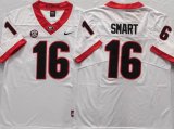 Georgia Bulldogs #16 Kirby Smart white college NCAA Jersey