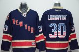 Reebok Rangers #30 Henrik Lundqvist Blue usa flag ice hockey Jersey