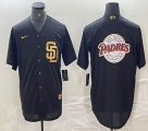 Nike San Diego Padres blank black majestic baseball jerseys 03