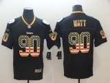 Nike Pittsburgh Steelers #90 T. J. Watt black USA Flag Color Rush Limited Jersey-BD