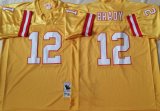 Tampa Bay Buccaneers #12 Tom Brady Yellow throwback NFL jersey