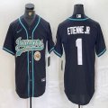 Jacksonville Jaguars #1 Etienne Jr black baseball jerseys Joint name-BD 01