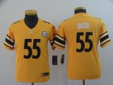 Youth Nike Pittsburgh Steelers #55 Devin Bush yellow Color Rush Limited Jersey