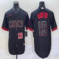 Nike Cincinnati Reds #19 Joey Votto black majestic baseball jerseys Joint name-BD 01