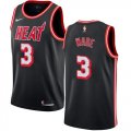 Nike Miami Heat #3 Dwyane Wade black nba basketball jersey-TC