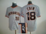 San Francisco Giants #18 Matt Cain gray Baseball Jerseys