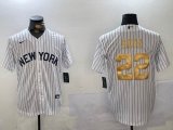 Nike New York Yankees #22 Juan Soto White fashion majestic baseball Jersey-BD 03