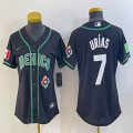 Youth 2023 World Cup Mexico #7 Julio Urias black majestic baseball jerseys 12