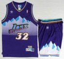 Utah Jazz #32 Karl Malone purple NBA basketball suits