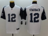 Custom Dallas Cowboys #12 Roger Staubach Nike White Color Rush Limited Jersey