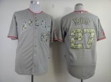 Los Angeles Angels TROUT 27# camo gray mlb jerseys