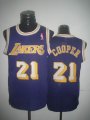 Los Angeles Lakers 21 Michael Cooper Purple Throwback Basketball Jersey