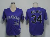 Colorado Rockies 34 BELISLE purple MLB jerseys