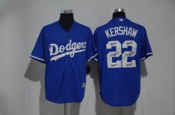 2017 Los Angeles Dodgers #22 Clayton Kershaw blue Majestic baseball jerseys