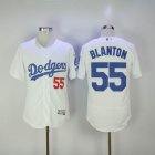 Los Angeles Dodgers #55 Joe Blanton white Flexbase Authentic Collection Jersey