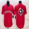 2023 World Cup Canada blank red majestic baseball jerseys 04