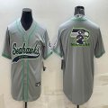 Nike Seattle Seahawks gray baseball jerseys Joint name-BD 01