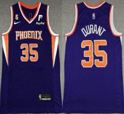 Phoenix Suns #35 Kevin Durant purple nba jerseys 6 Patch