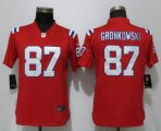 Women New England Patriots #87 Rob Gronkowski Nike red Color Rush Limited Jersey