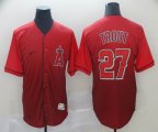 Nike Los Angeles Angels #27 Mike Trout red drift baseball jersey