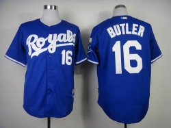 kansas city royals BUTLER 16 blue mlb jersey