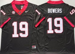 Georgia Bulldogs #19 Brock Bowers black college football jerseys-PNS